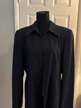 Mary McFadden Navy Suit Jacket